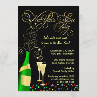 Invitaciones del fiesta de Noche Vieja