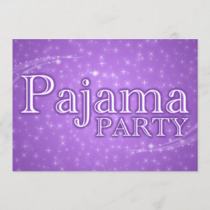 invitaciones del fiesta de pijama: starshine