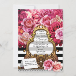 Invitaciones del fiesta de Quinceanera del dulce