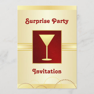Invitaciones del fiesta de sorpresa - Champán