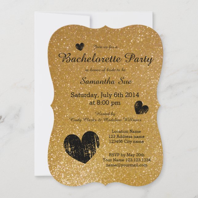 Invitaciones del fiesta del bachelorette del (Anverso)