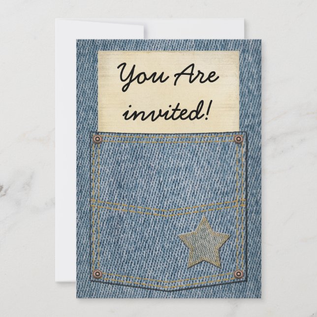 Invitaciones del fiesta del bolsillo de los (Anverso)