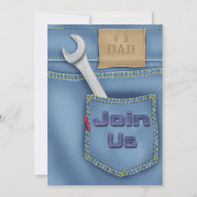 Invitaciones del fiesta del día de padre de las (Anverso)