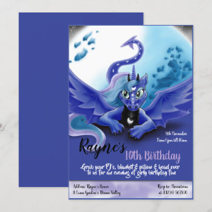 Invitaciones del fiesta del dragón de Luna