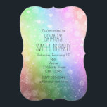 Invitaciones del fiesta del dulce 16 de la chispa<br><div class="desc">Invitaciones del fiesta del dulce 16 de la chispa de las luces del arco iris. Personalizar para cualquier acontecimiento. Los artículos a juego están disponibles.</div>