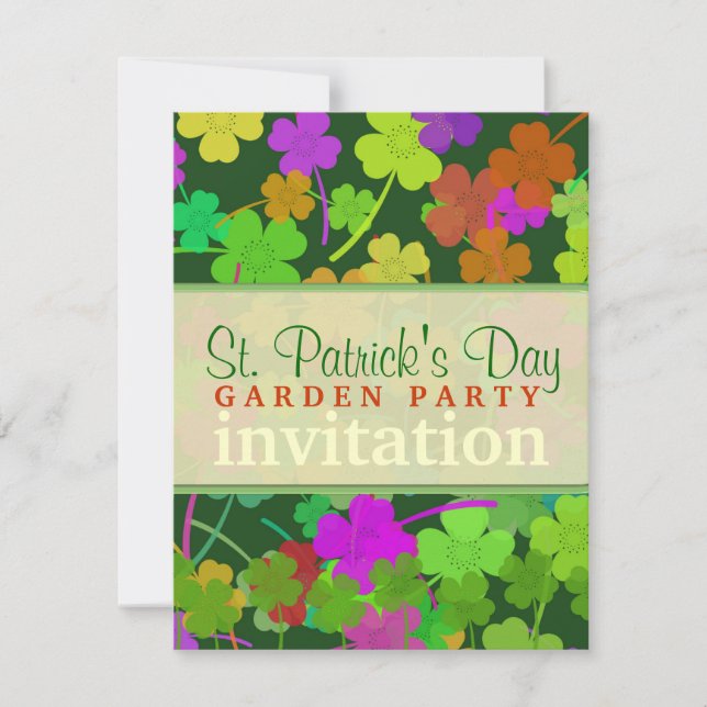 Invitaciones del Fiesta del Jardín St. Patrick's D (Anverso)