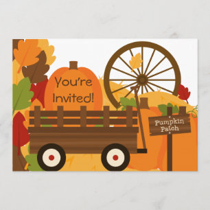 Invitaciones del fiesta del otoño del remiendo de