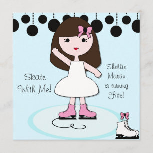 Invitaciones del fiesta del patinaje de hielo del