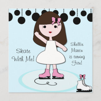 Invitaciones del fiesta del patinaje de hielo del