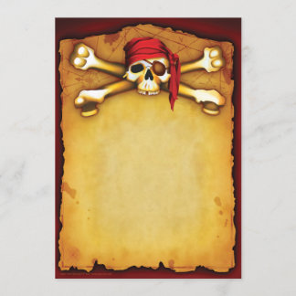 Invitaciones del fiesta del pirata