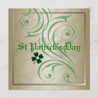 Invitaciones del fiesta del remolino del verde del