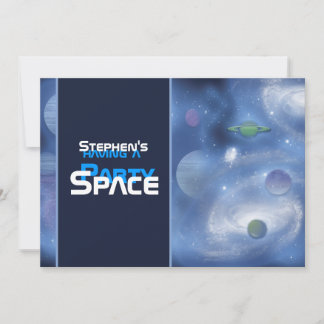 Invitaciones del fiesta del tema del espacio -