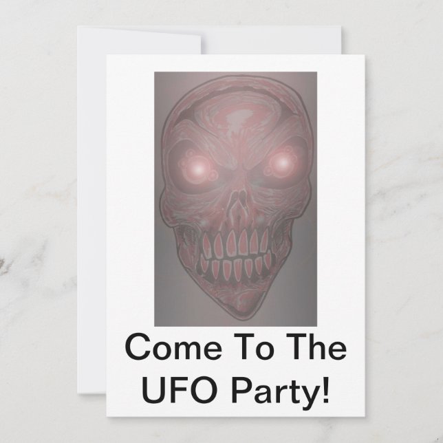 Invitaciones del fiesta del UFO (Anverso)