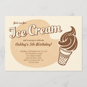 Invitaciones del helado