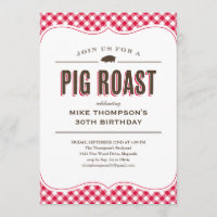Invitaciones del mantel de la carne asada del