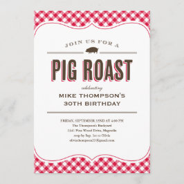 Invitaciones del mantel de la carne asada del