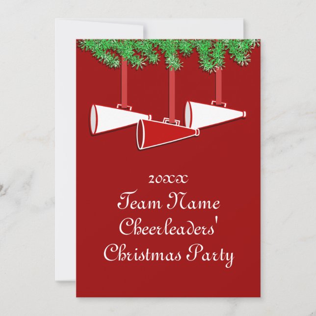 Invitaciones del navidad para las animadoras (Anverso)