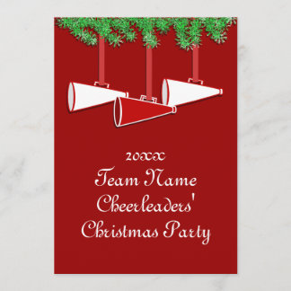 Invitaciones del navidad para las animadoras