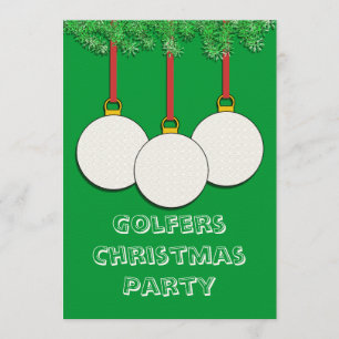 Invitaciones del navidad para los golfistas