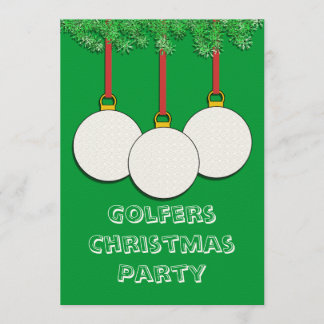 Invitaciones del navidad para los golfistas