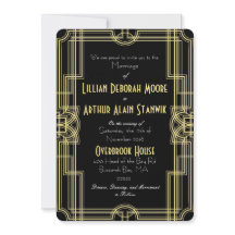 Invitaciones del negro y del oro