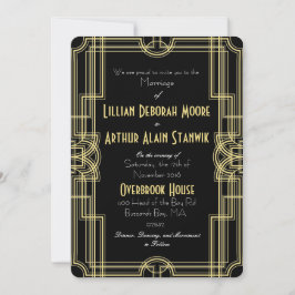 Invitaciones del negro y del oro