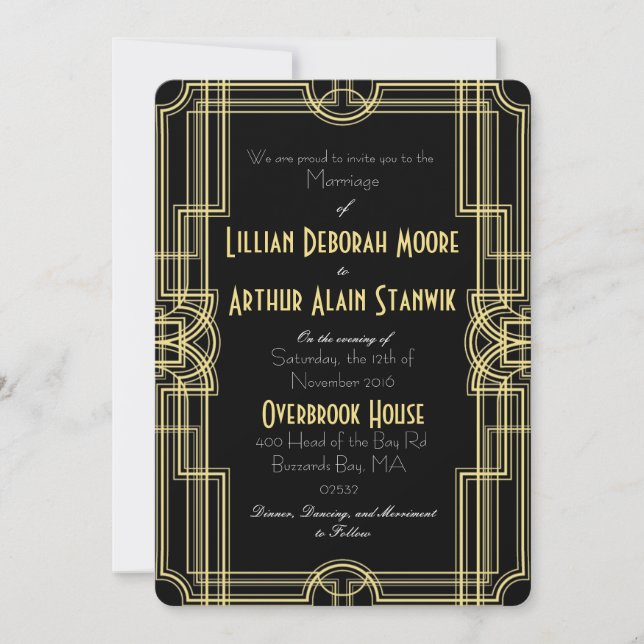 Invitaciones del negro y del oro (Anverso)