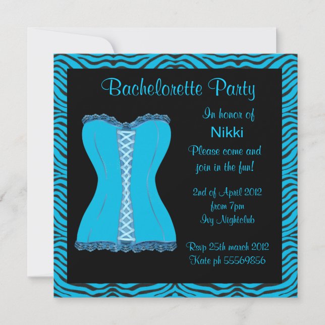 INVITACIONES DEL PARTIDO ANIMAL MODERNO BACHELORET (Anverso)