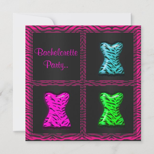 INVITACIONES DEL PARTIDO ANIMAL MODERNO BACHELORET (Anverso)