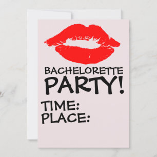 INVITACIONES DEL PARTIDO BESO ROJO LIPS BACHELORET