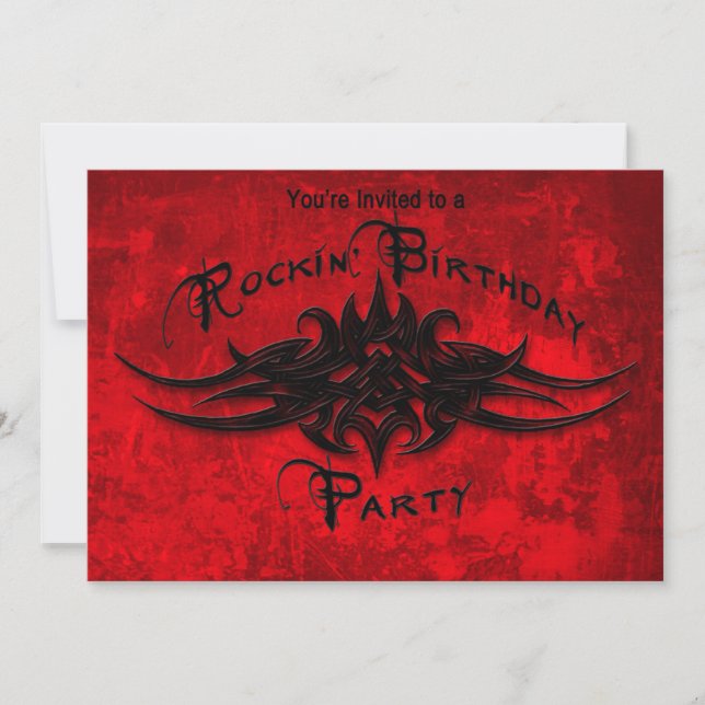 INVITACIONES DEL PARTIDO DE CUMPLEAÑOS DE ROCKIN - (Anverso)