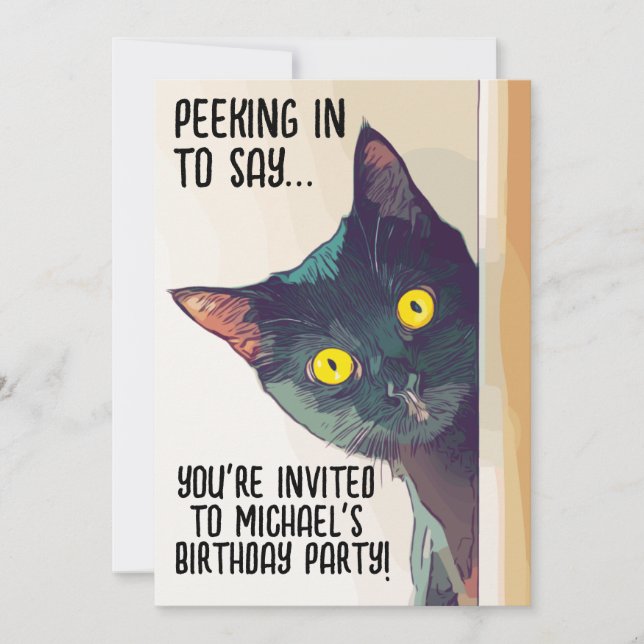INVITACIONES DEL PARTIDO DE CUMPLEAÑOS DEL GATO NE (Anverso)