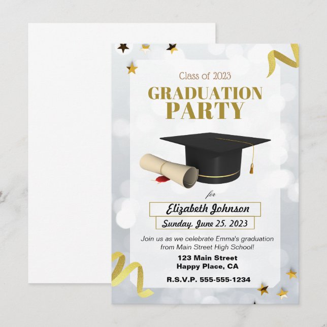 INVITACIONES DEL PARTIDO DE GRADUACIÓN (Anverso / Reverso)