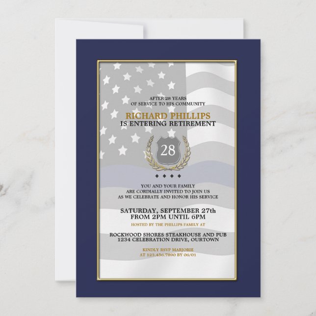 Invitaciones del Partido de Jubilación de Oficiale (Anverso)