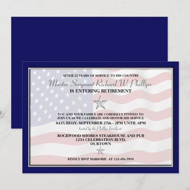 Invitaciones del Partido de Jubilación Militar (Anverso / Reverso)