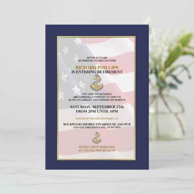 Invitaciones del Partido de Jubilación Militar (Anverso de pie)