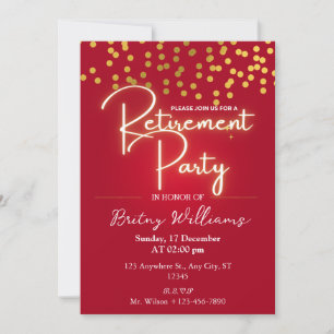 Invitaciones del Partido de Jubilación Red Gold Co