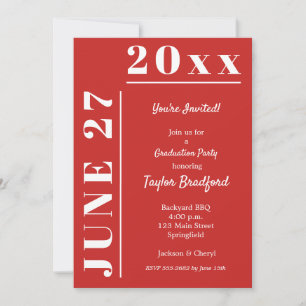 Invitaciones del Partido de la Graduación Roja y B