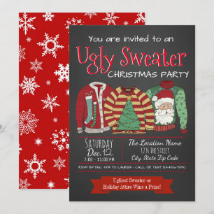 Invitaciones del partido de los Navidades suéteres