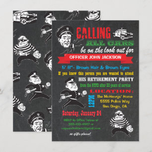 Invitaciones del partido de retiro de la policía d