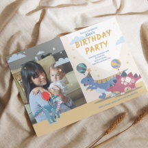 Invitaciones del Partido Dino Roar: Diversión y fá