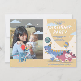 Invitaciones del Partido Dino Roar: Diversión y fá