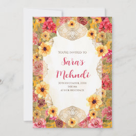 Invitaciones del partido Henna fiesta y Mehndi