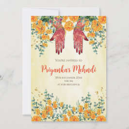 Invitaciones del partido Henna y el fiesta Mehndi
