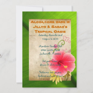 Invitaciones del partido Luau