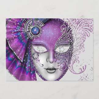 Invitaciones del partido Masquerade Mardi Gras