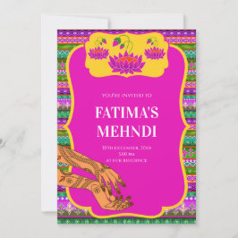 Invitaciones del partido Mehndi y Henna fiesta inv