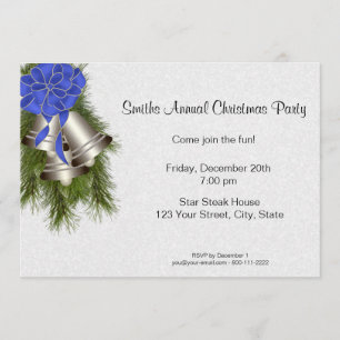 Invitaciones del partido Navidades de campanas pla