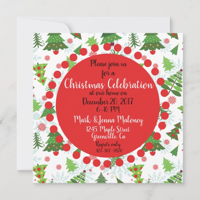 Invitaciones del partido Navidades Personalizables (Anverso)