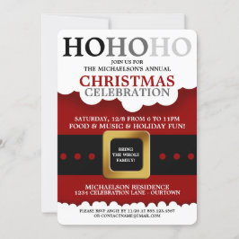 Invitaciones del partido Navidades Santa Suit
